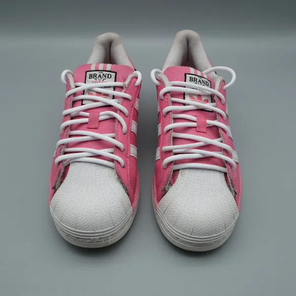 Adidas Superstar Shoes Size 5 Pink White Shell Toe Leather Sneakers IE0863 - Image 7