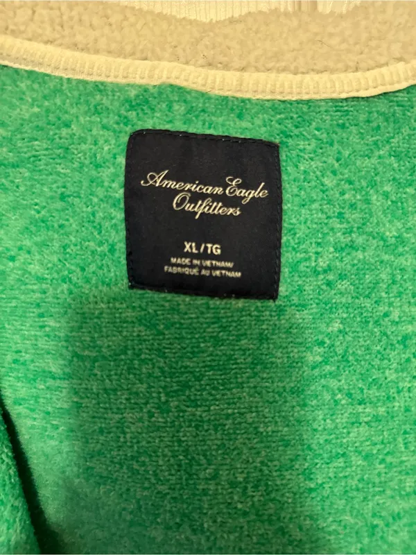 American Eagle Outfitters Cozy Green Hooded Women's Sweater - Image 2