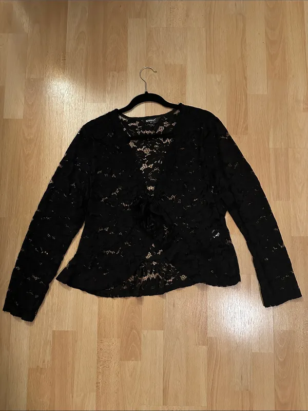 Allegra K Bolero Lace Tie-front Shrug l/Cardigan NWOT XL - Image 5