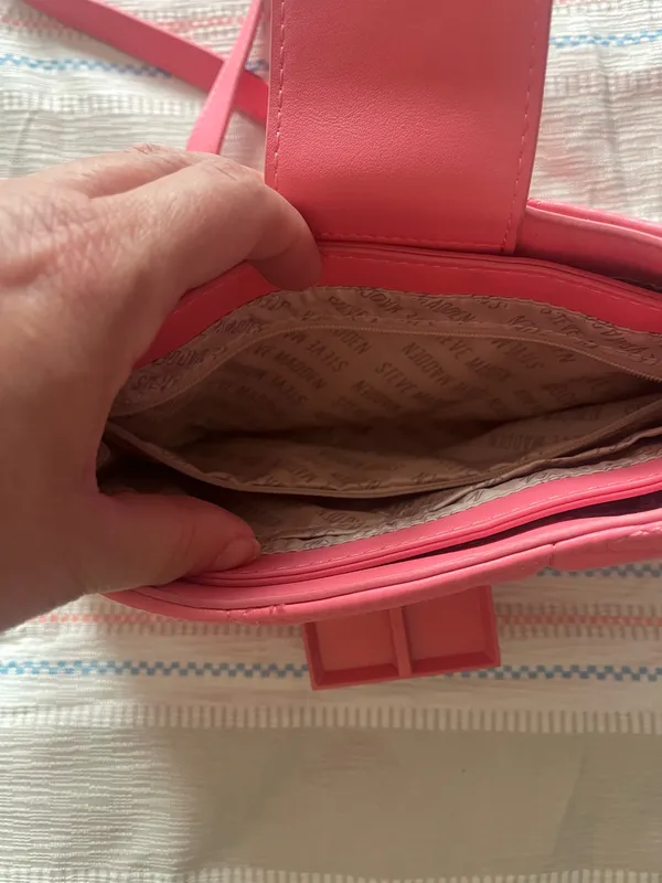 Steve Madden Pink Crossbody Purse Faux Leather - Image 10