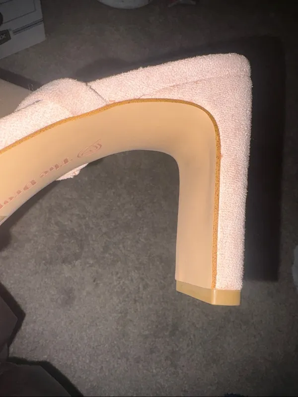 Minimalist Blush Strappy Square-Toe Heels 3 inch millennial pink size 8.5 new - Image 6