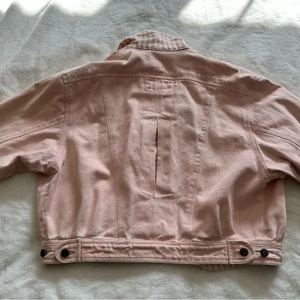 MBD by Bitterman Vintage 80s Pink Denim Jacket Size Medium - Image 9