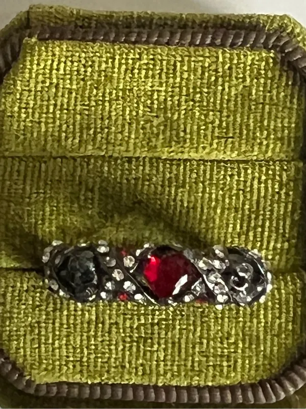 Gothic/Punk Unisex Skull & Red Heart Stainless Steel Statement Ring Size 9 - Image 3