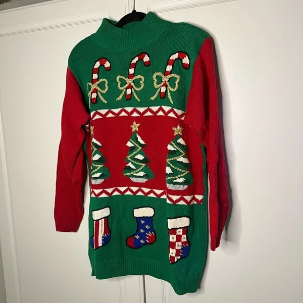 Vintage 1980s Knit Christmas Sweater - Image 3