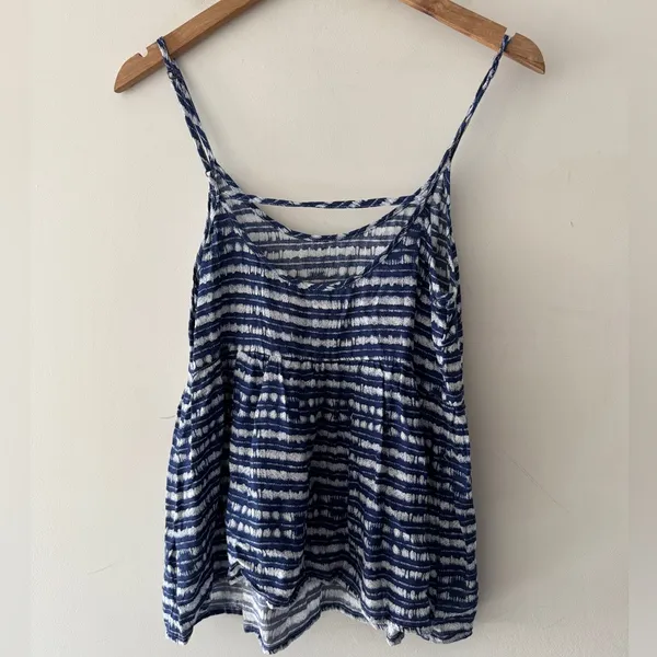 Roxy Juniors Blue and White Stripe Summer Beach Dress Cover‎ Up - Image 4