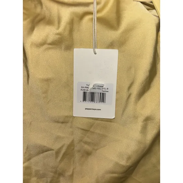 Peppermayo Yulina mini dress yellow nwt us‎ size 4 - Image 9