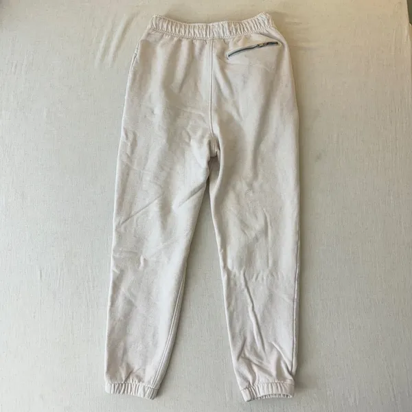 Jordan Flight Joggers Womens Small Beige Fleece‎ Sweatpants Jumpman Streetwear - Image 3