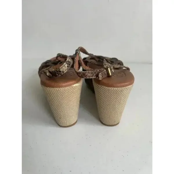 Women's Lucky Brand‎ Brown and Turquoise Wedges Size 8 - Image 3