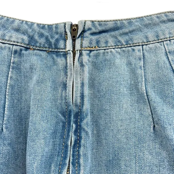 Free People Denim Lace Up Skirt Light Denim Size 2‎ - Image 6