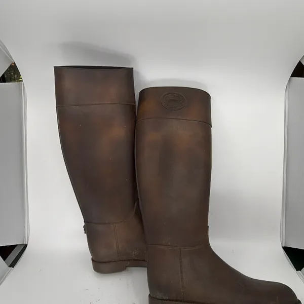 Gioseppo Equestrian Style Brown Rubber EU 36 Rain Boot Size 6 - Image 4