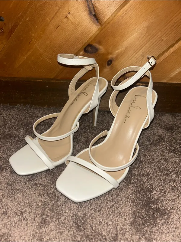 Lulus Leticiya White Ankle-Strap High Heel Sandals - Image 5
