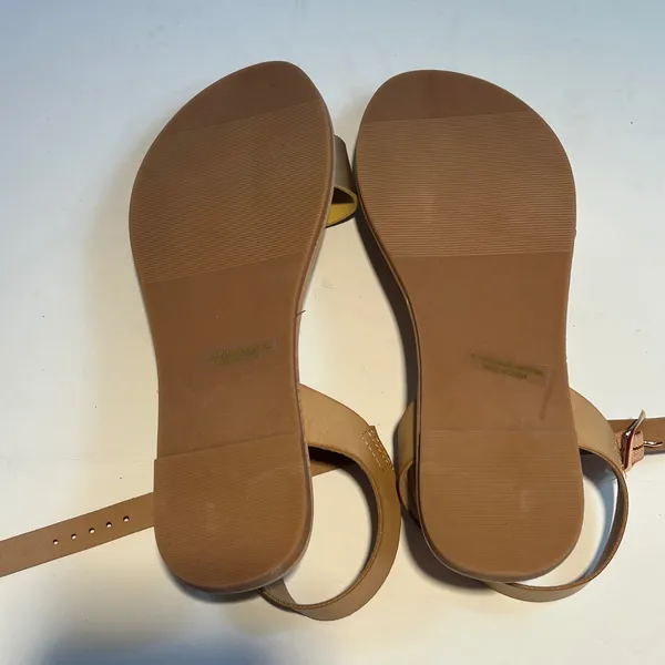 Dream Pairs Hoboo‎ Gold Nude Flat Ankle Strap Sandals 8.5 Metallic Minimalist - Image 6