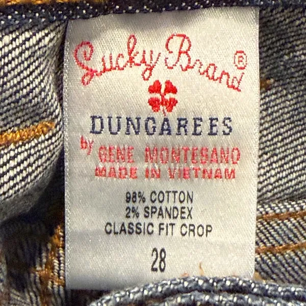Lucky Brand Classic Fit Crop Jeans Womens 28 Medium Wash Blue Stretch Denim Y2K‎ - Image 5