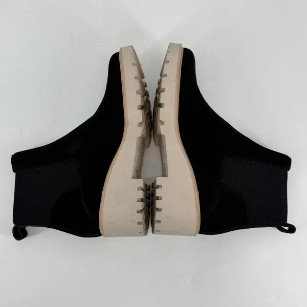 Dolce Vita Black Suede Chelsea Boots Lug Sole Platform‎ Ankle Booties Womens 9.5 - Image 4