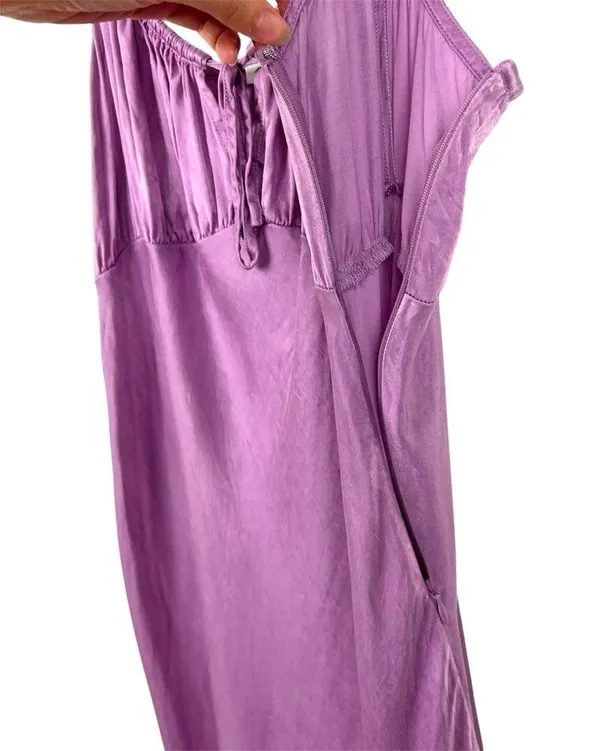 Madewell Satin Square Neck Midi Dress Lilac 10 - Image 8