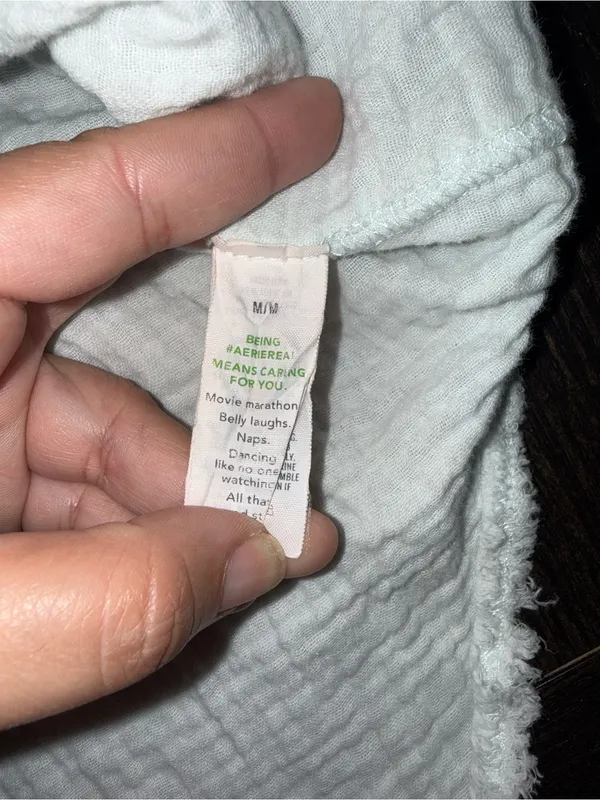 aerie Light Green Pistachio Oversized Cotten Gauze Cover Up Coastal Grandmother - Image 6