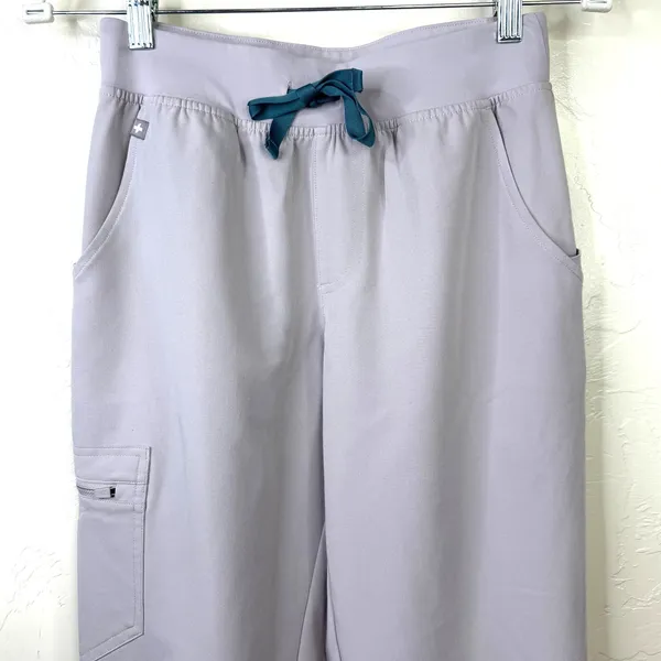 FIGS Zamora Lavender Dew Soft Lilac Technical Collection Jogger Scrub Pants XS - Image 3