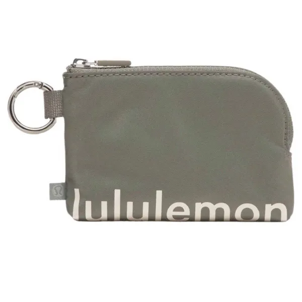 Lululemon Clippable Card Pouch Grey Sage / Light Ivory - Image 4