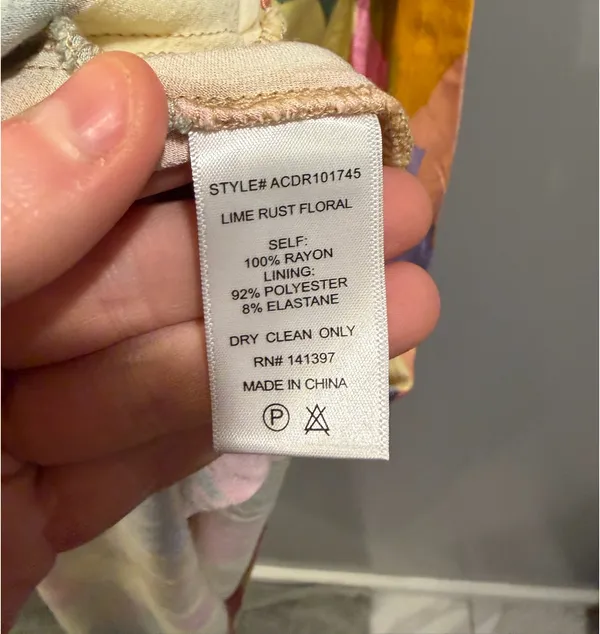 ASTR The Label Annabeth Satin Strapless Midi Dress Lime Rust Floral - Image 7