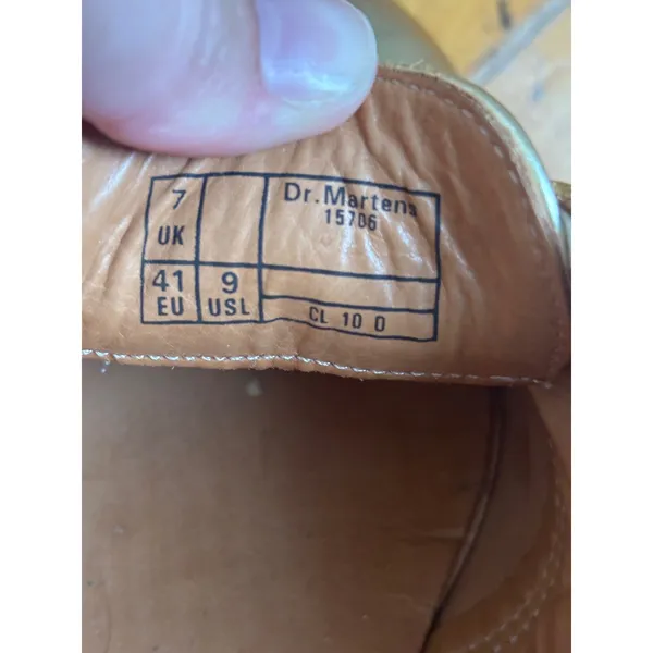 Dr. Martens Gold Leaf 3-Eyelet Oxford Shoes Made in England US 9L UK 7 - Image 7