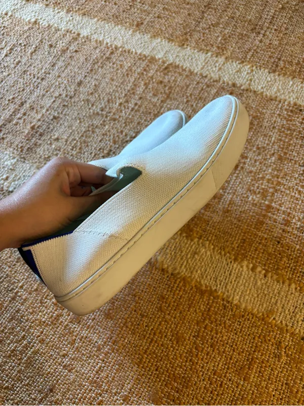 Rothy’s The Original Slip On Sneaker in bright white - Image 4