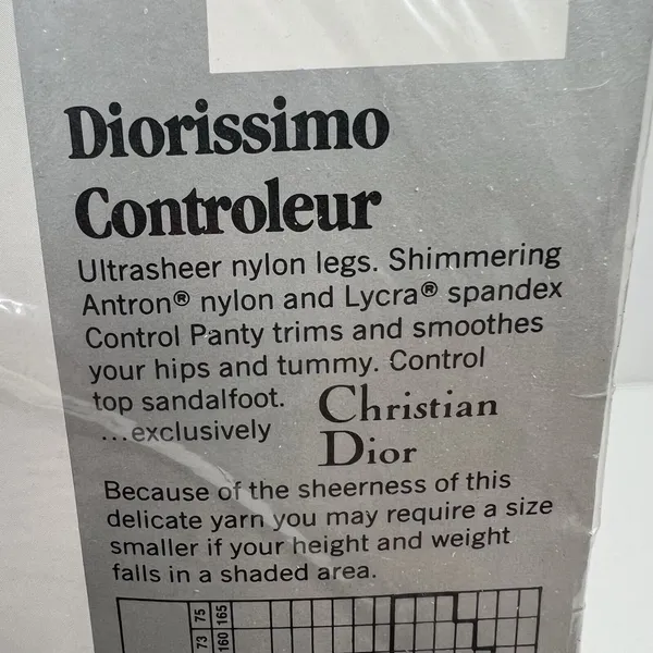 Vtg Christian Dior Panty Hose Stockings Nylons Olive Size 2 Fits 110 140 lbs USA - Image 9