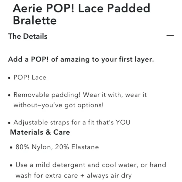 AERIE Pop Lace Olive Sage Green Padded Bralette Size M - Image 13