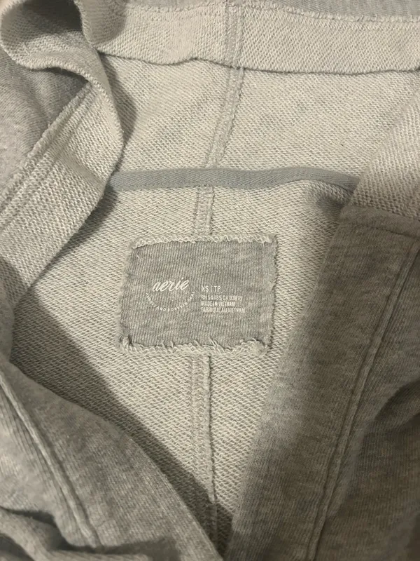 Aerie Cropped Sweatshirt Grey - Image 2