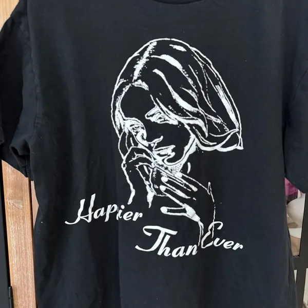 Billie Eilish Happier Than Ever 2021 concert tour merch tshirt graphic tee - Image 4