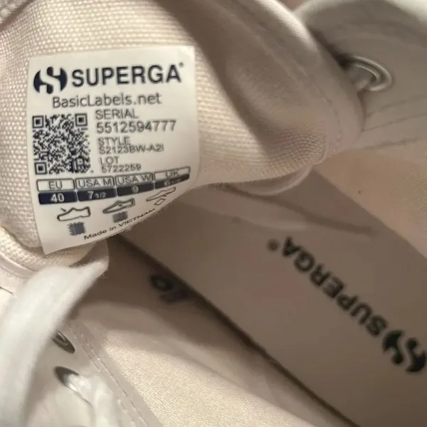 Superga White & Blue Embroidered Accent Alpina Plao Hightop Sneakers.(Size 7.5) - Image 14