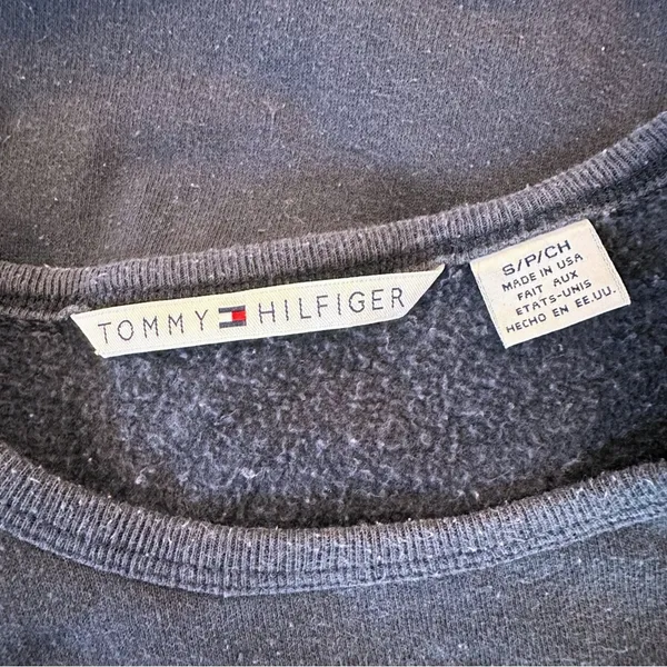 Vintage Tommy Hilfiger Womens Sweatshirt Pullover Made in USA Navy Blue Size‎ S - Image 8