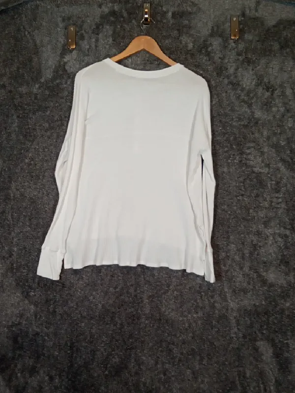 Offline By Aerie Wow Waffle Henley T Shirt Long Sleeve Thumbholes Womens S/P - Image 5