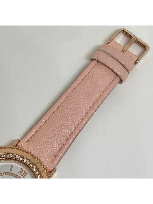 Cruise club rose gold tone women’s watch 36mm quartz analog rhinestone running - Image 4