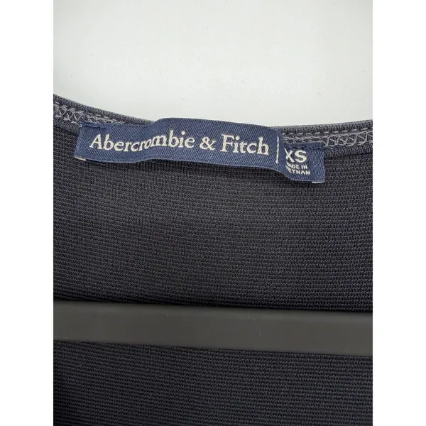 Abercrombie & Fitch Dress Mini Knot XS Black V-Neck Bodycon Chic - Image 7