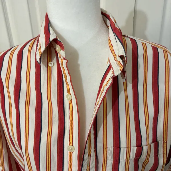 Abercrombie & Fitch Striped Cotton Long Sleeve Button-Up Shirt Size S Men’s - Image 5