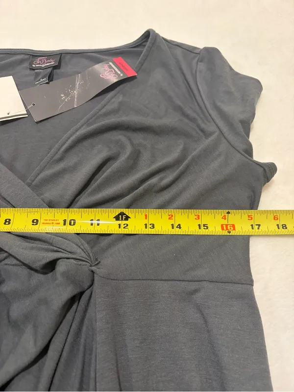 NWT Oh Baby by Motherhood Charcoal Grey Maternity Dress - Large - Image 4