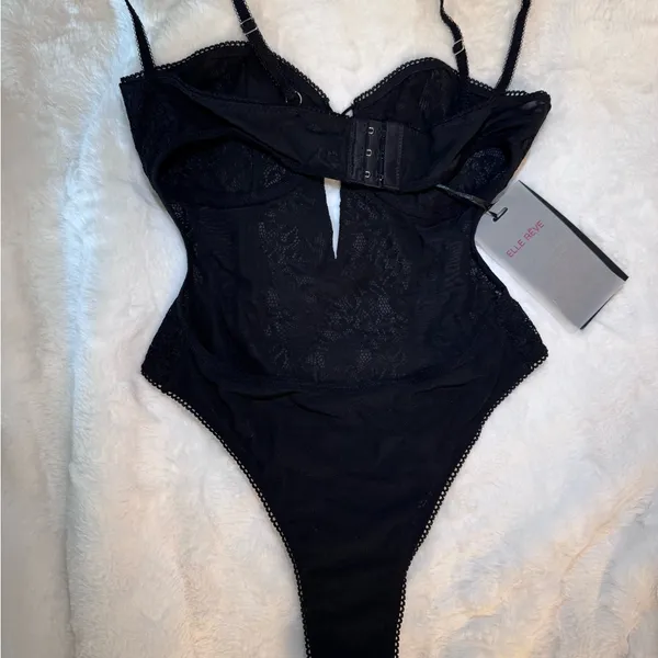 Elle Reve Passion‎ Bodysuit Black NWT Size XL - Image 3