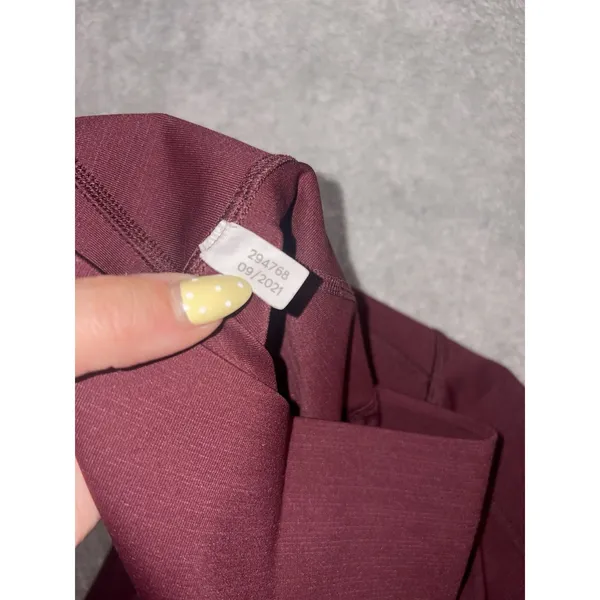 Outdoor Voices Tech Sweat Core 3 4 Leggings Womens Burgundy S Logo Mid Rise - Image 5