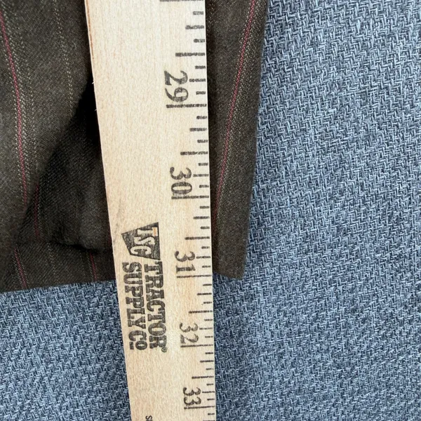 Brooks Brothers 346 Y2K Womens Brown Pinstripe 100% Wool Dress Pants Size 10 - Image 9