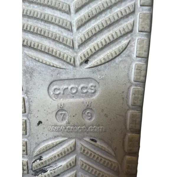 Crocs Baya Platform Sandal Unisex Women's 9 Men's 7 White Gray Slides - Image 10