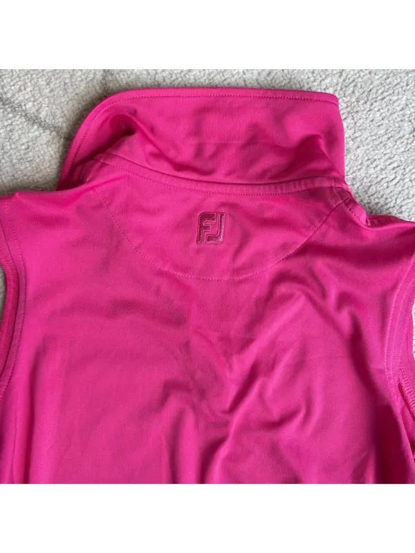 FootJoy Sleeveless Golf Polo Hot Pink Athletic Performance Shirt XS - Image 6