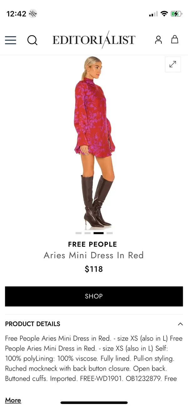 Free People Satin Dress - Image 4