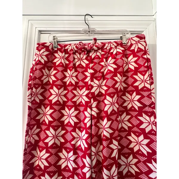 Hanna Andersson Red White Snowflake Organic Cotton Pajama Set XL Top L Pants - Image 5