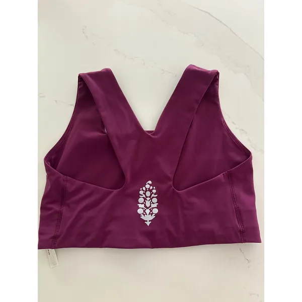 FREE PEOPLE MOVEMENT Win Win Racerback Bra in Deep Mulberry Size Medium - Image 4
