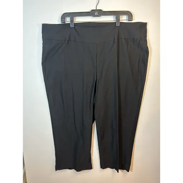 New Directions Curvy Women’s 22W Black Stretch Pull On Capri Pants Plus Size 21” - Image 12