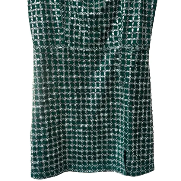 Altar'd State Mateo Mini Dress Green Sequin Wedding Guest‎ Event Feminine XL - Image 5