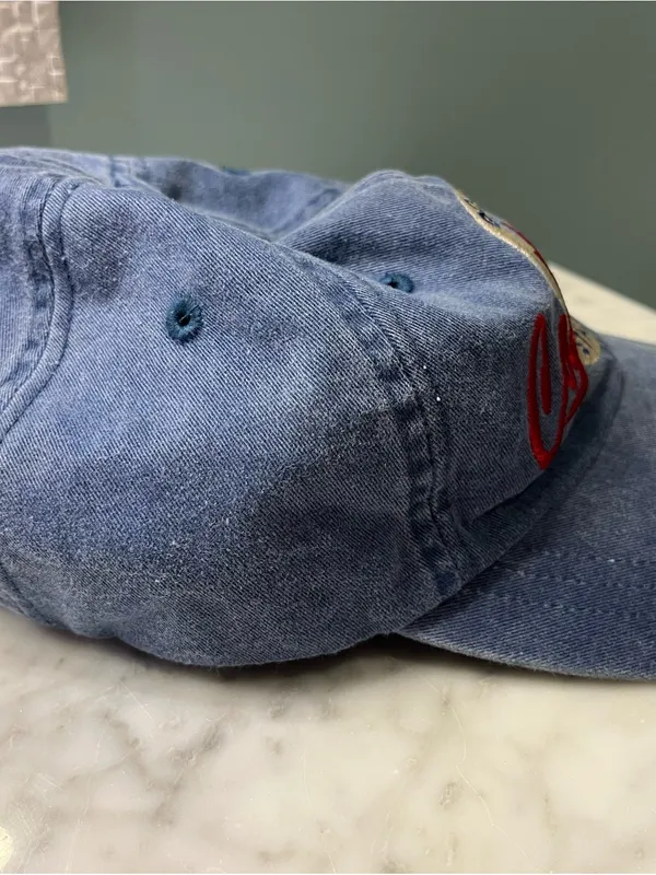 Vintage California Embroidered Denim Baseball Cap - Blue - Image 3