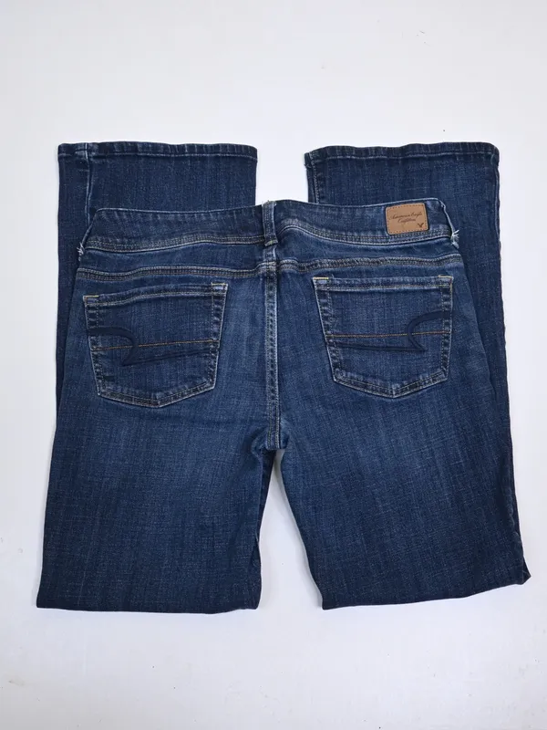 American Eagle Women's 8 Short Dark Wash Low-Rise Vintage Original Boot Jean - Image 5