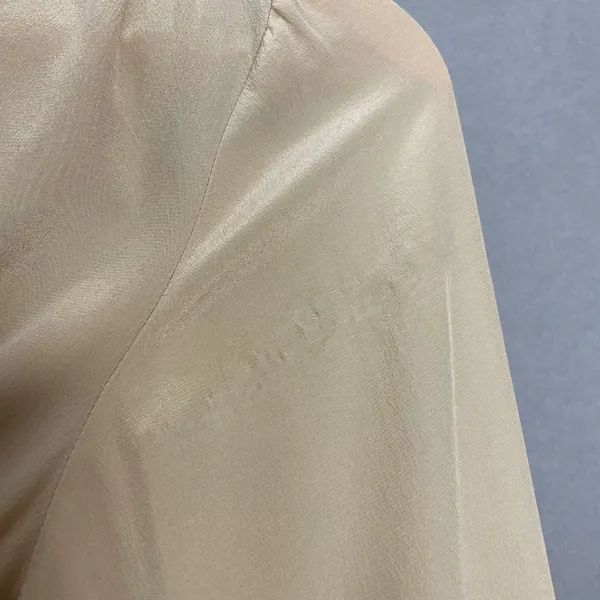 Vintage Nordstrom Silk‎ Blouse Cream Women Button-Up Long Sleeve Top Hong Kong - Image 9