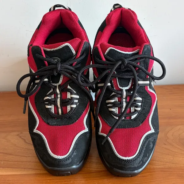 Leos Meg Wave Red Black Split Sole Dance Sneakers Jazz Hip Hop‎ Shoes Womens 8 - Image 3